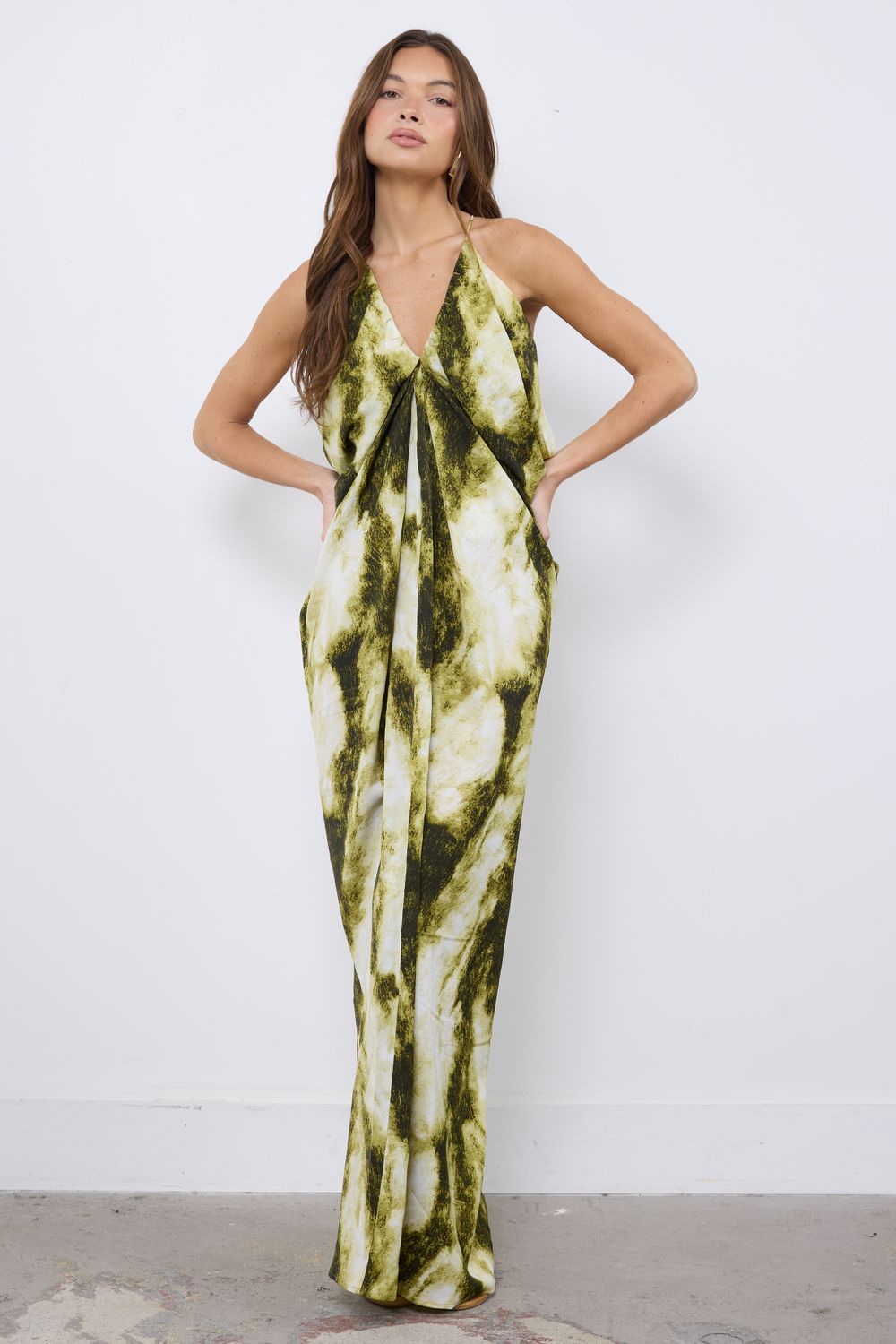 Born In the 70s Green Combo Dress