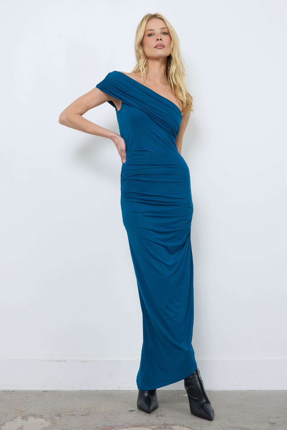 Rebekah Teal Blue Dress