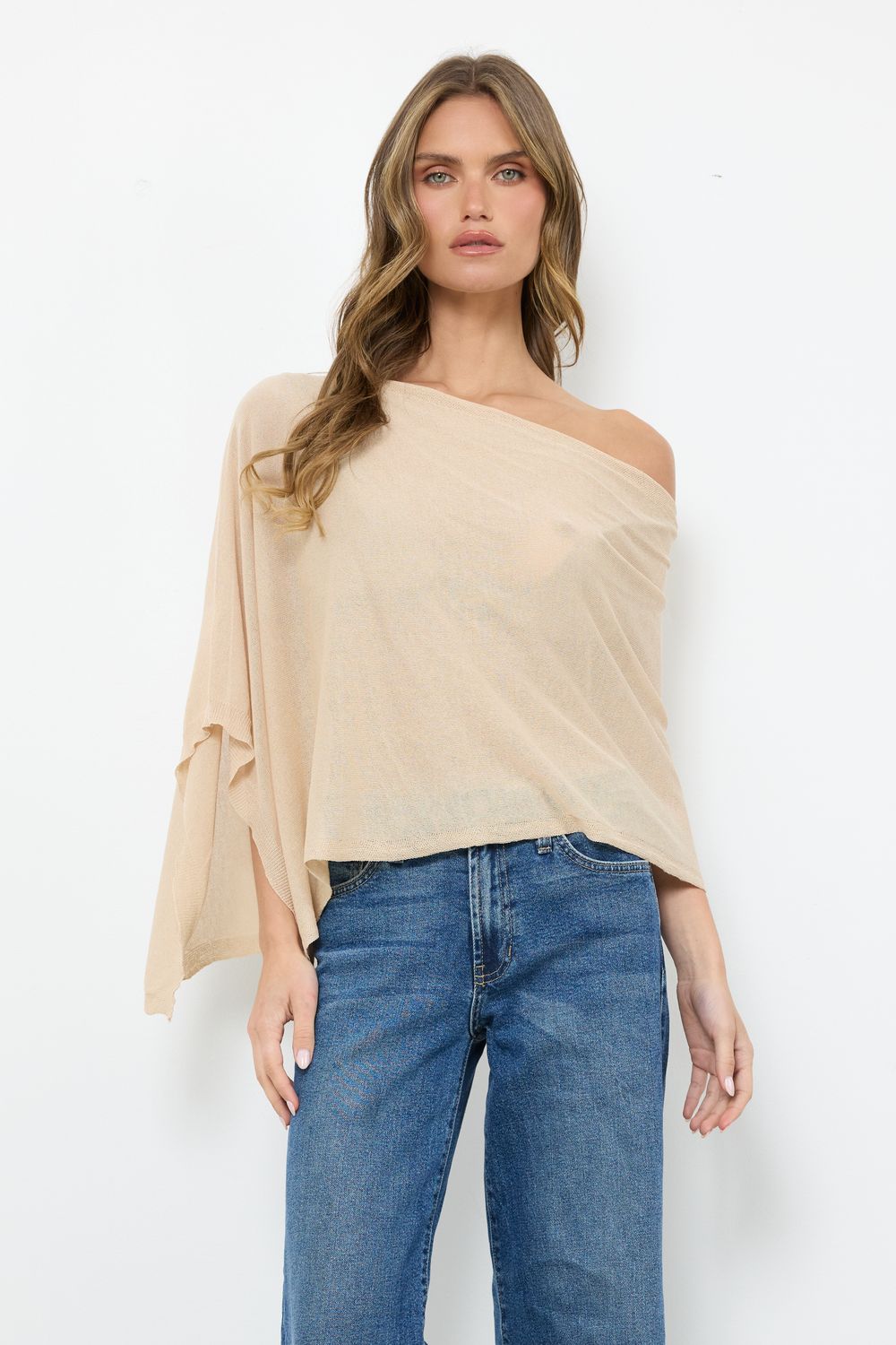Most Packable Wheat Poncho Top