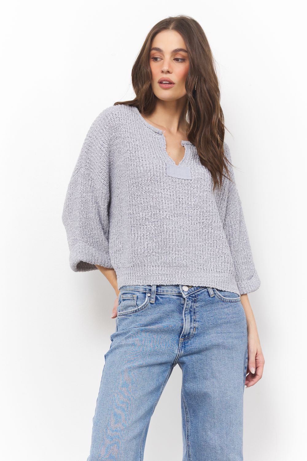 Loose The Attitude Dusty Blue Top