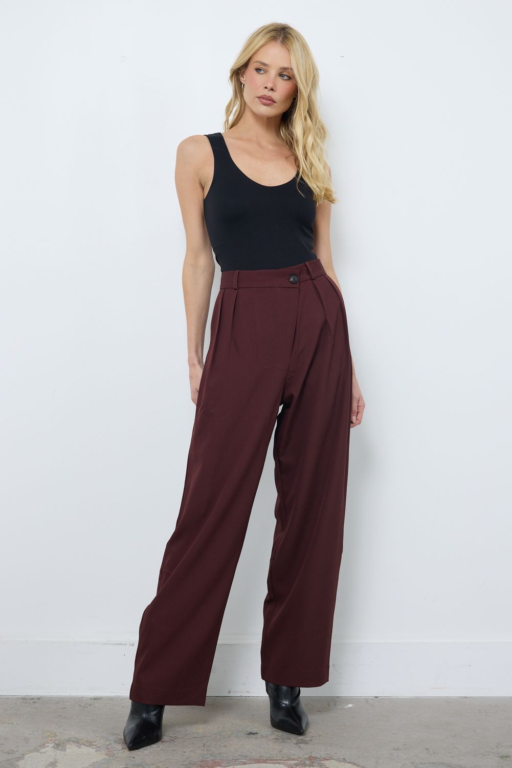 Sealed The Deal Bordeaux Pants