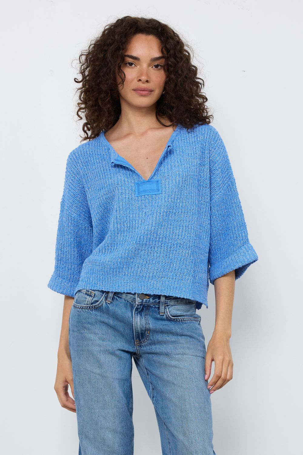 Loose The Attitude Blue (Two-Tone) Top