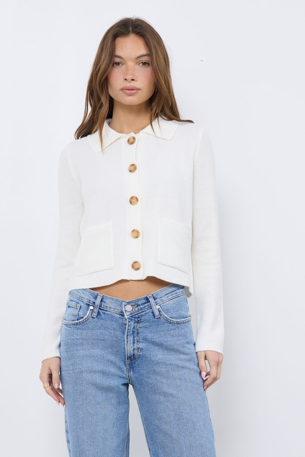 Show Your Cards Ivory Cardigan