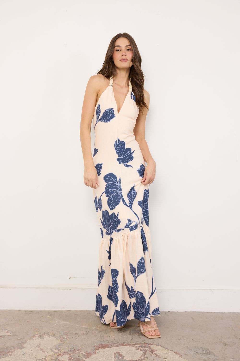Island Girl Beige/Navy Dress