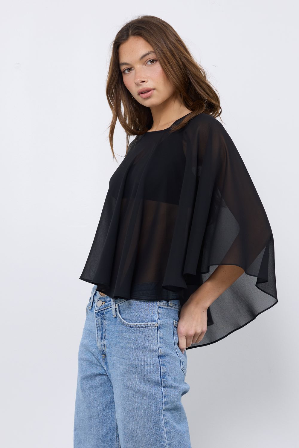Muna Black Poncho