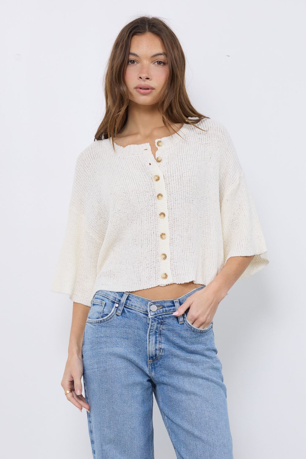 Make Time Ivory Knit Top