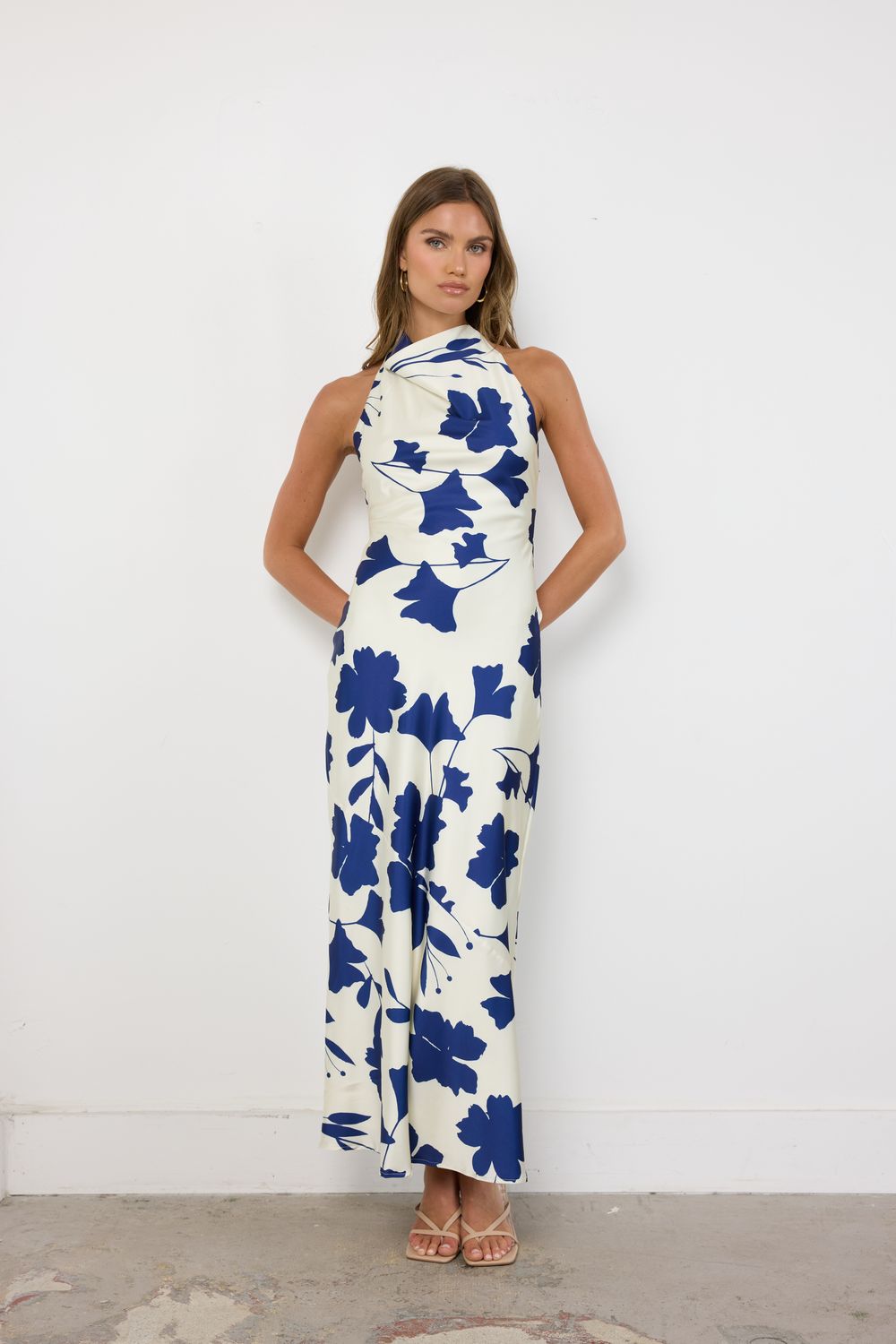 Cape Soiree Beige Dress