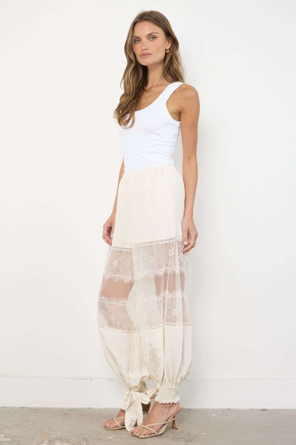 Underwear Girl Cream Pants