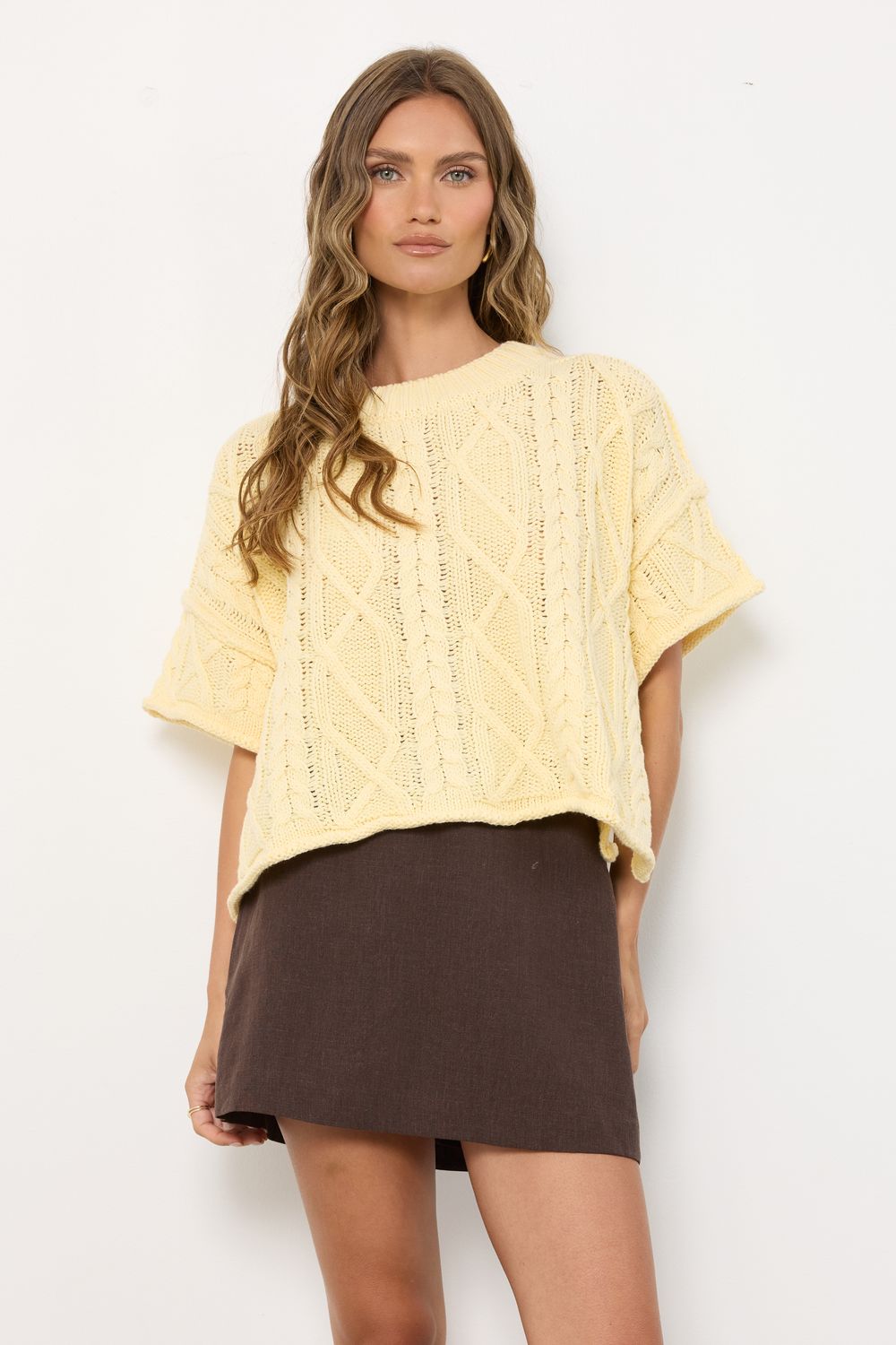 Eleanor Butter Yellow Knit Top