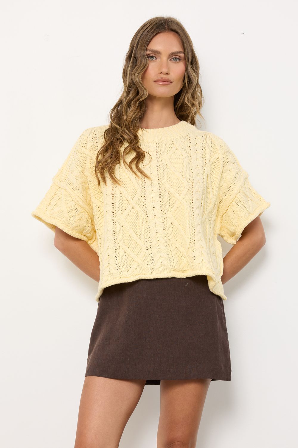 Eleanor Butter Yellow Knit Top