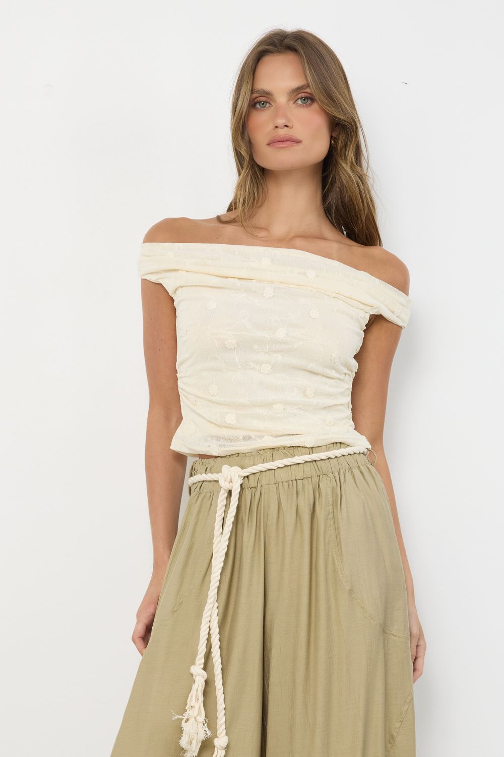 Send Me Flowers Cream Top