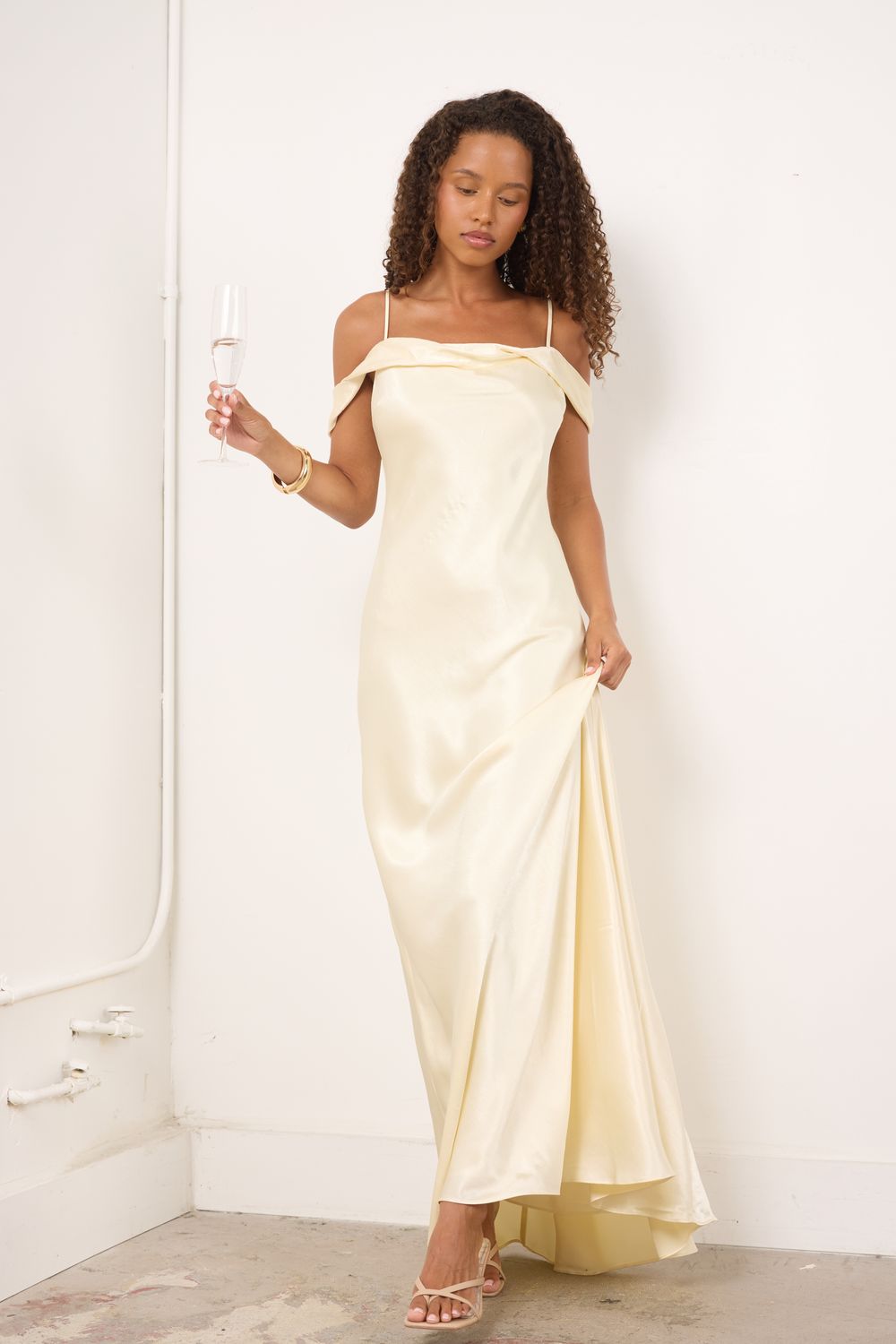 Clouded Judgement Butter Dress