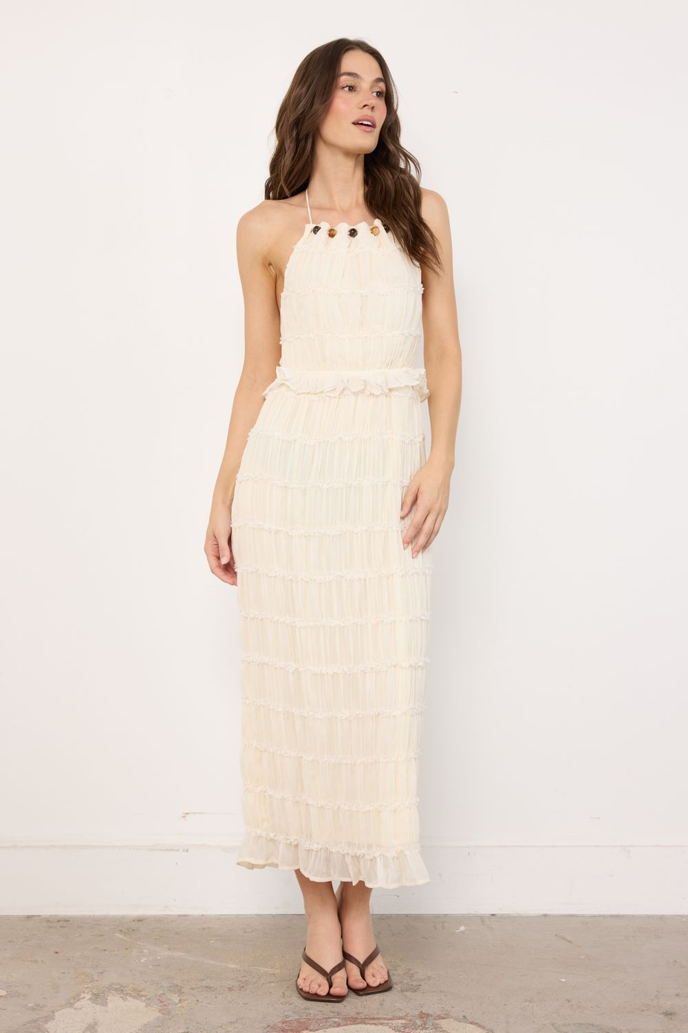 Romantic Date Cream Dress