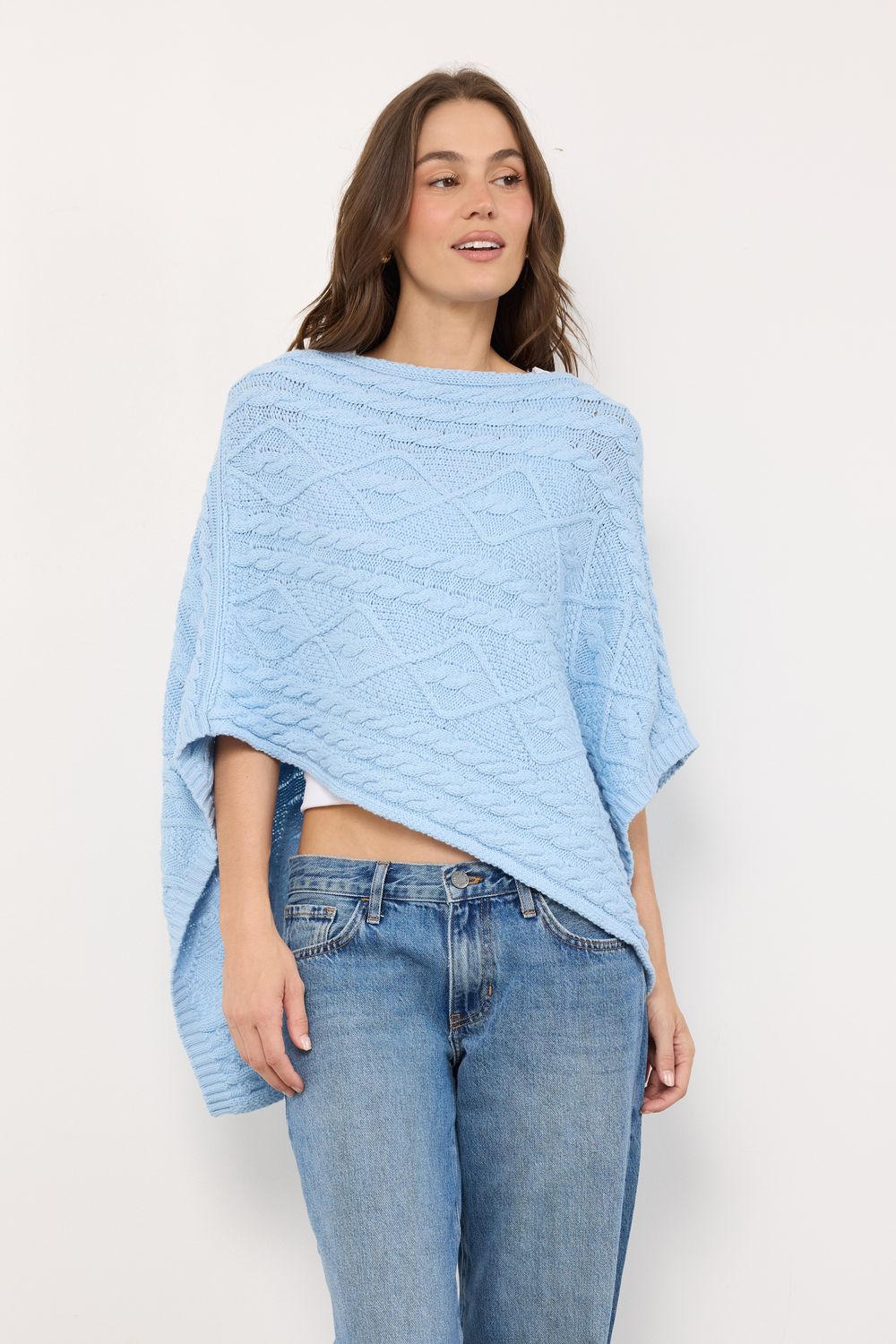 Shunammite Light Blue Poncho