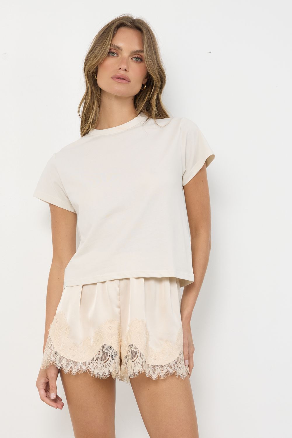 Nobody Knows Champagne Shorts