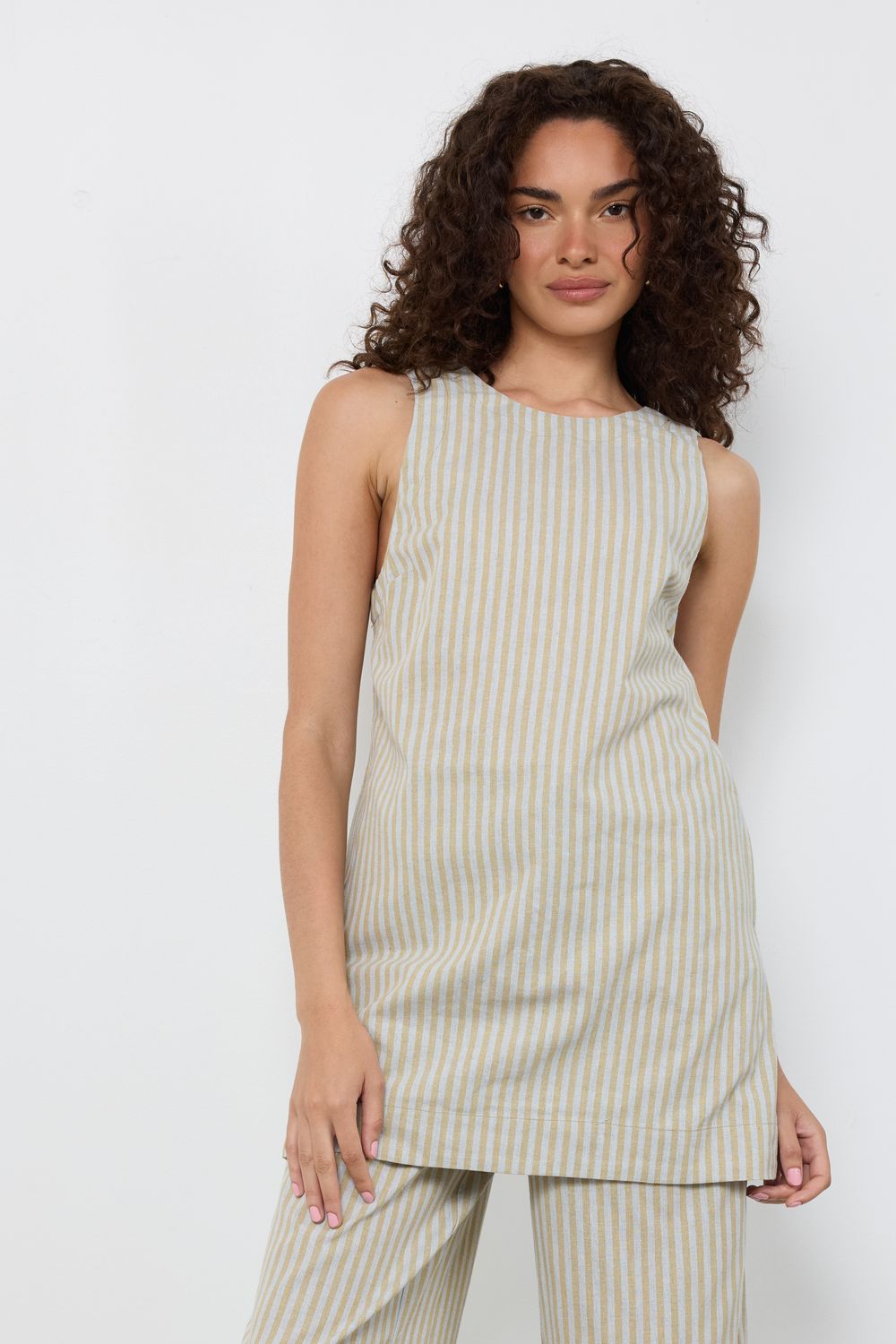 Not My Problem Olive Stripe Dress