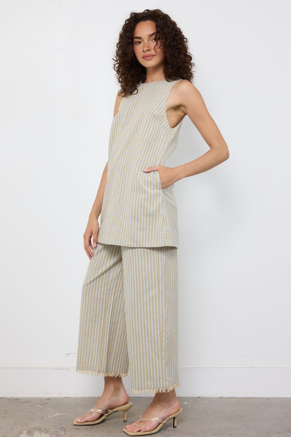 Skippy Olive Stripe Pants
