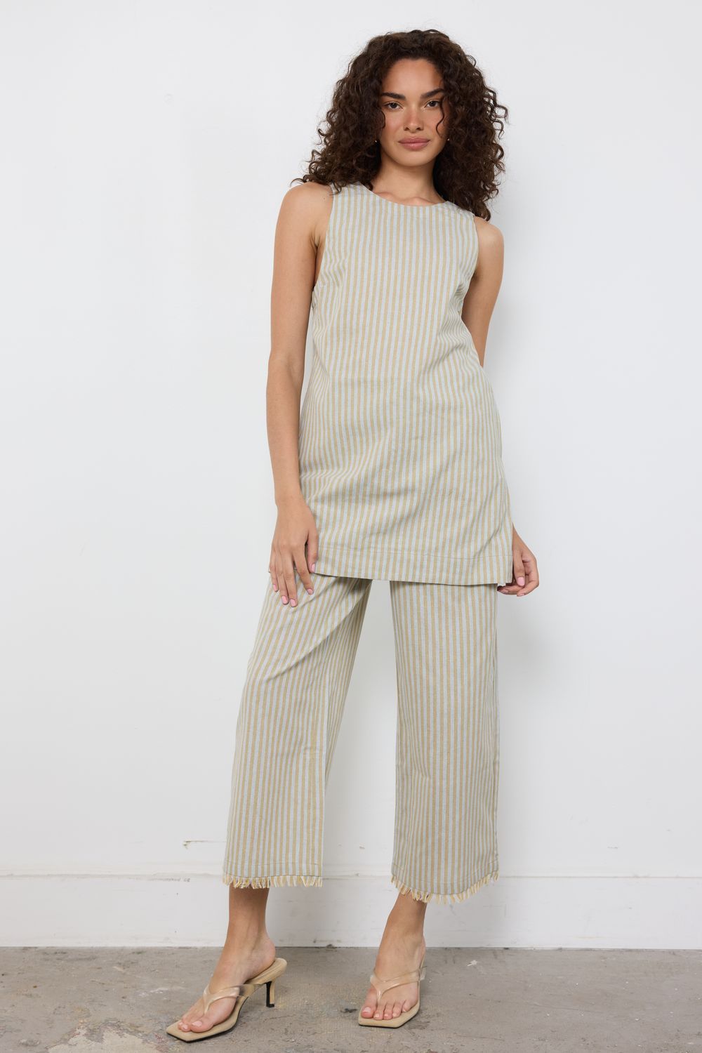 Skippy Olive Stripe Pants