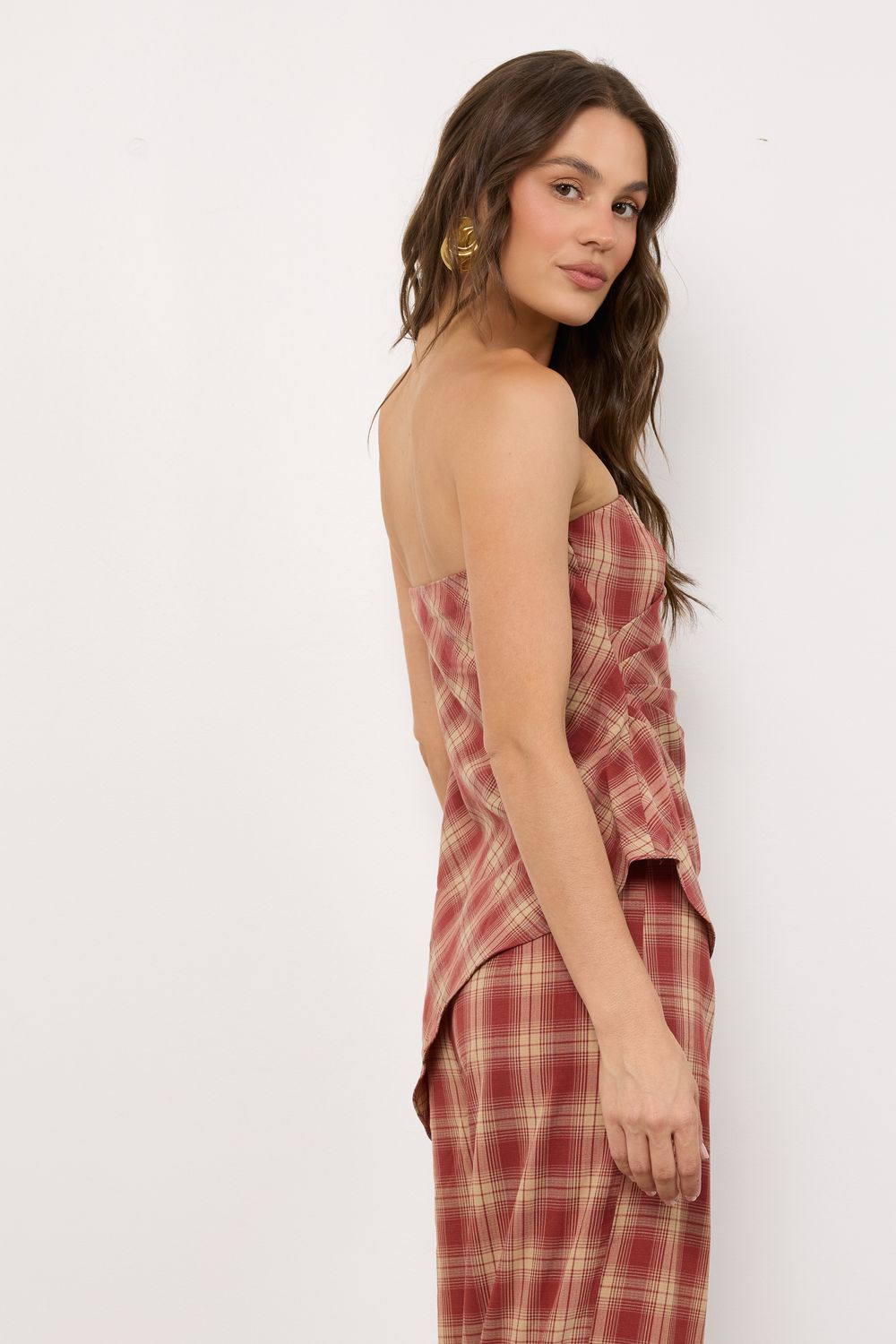 Hayes Burgundy Taupe Top