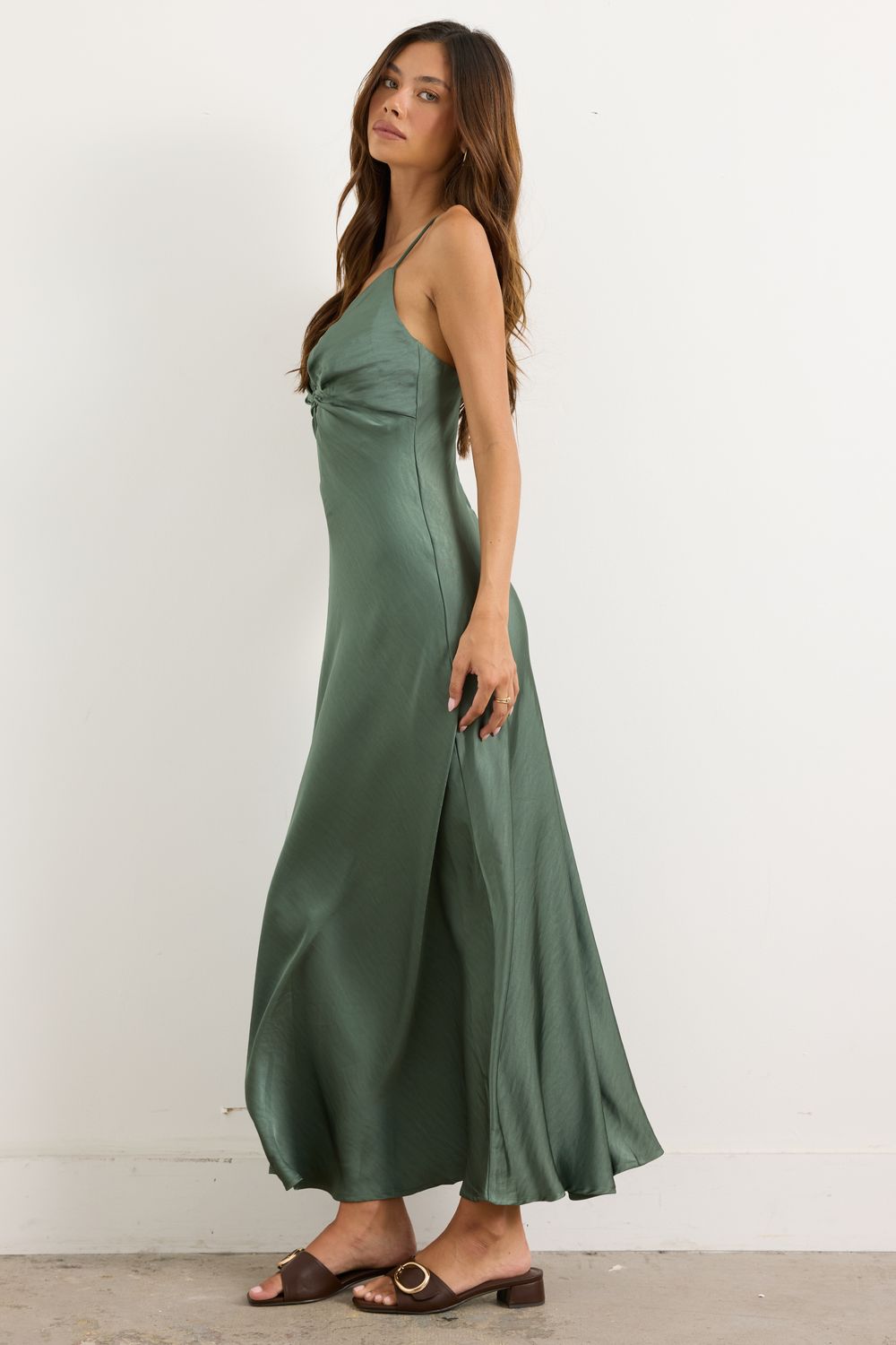 Powerline Forest Green Dress