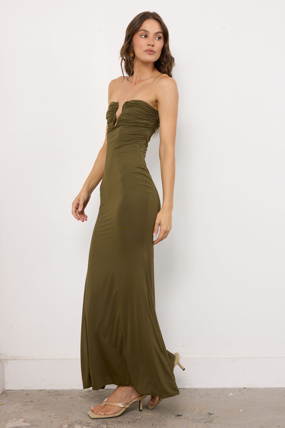 Enchanted to Meet You Olive Dress