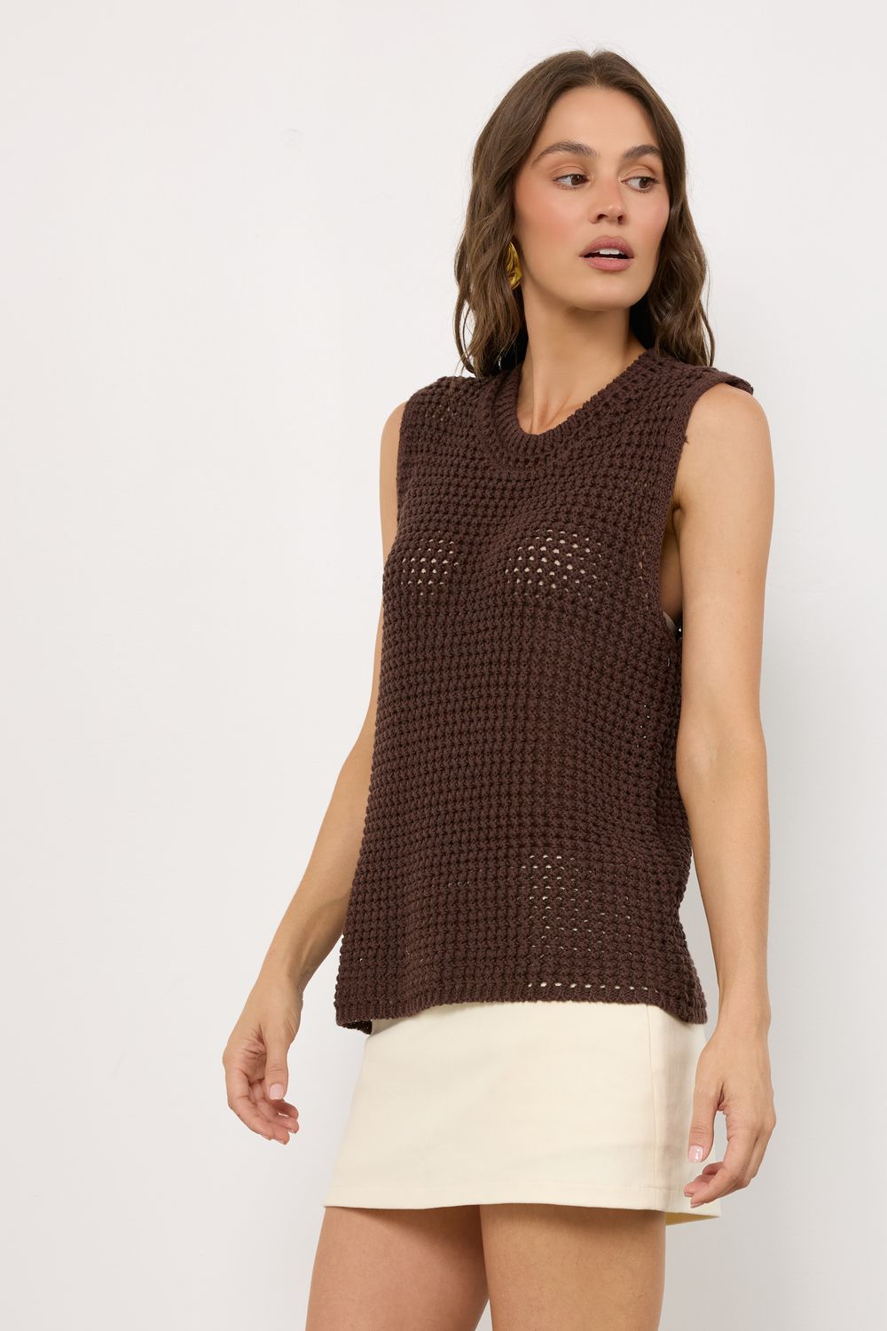 Noticed Brown Knit Top