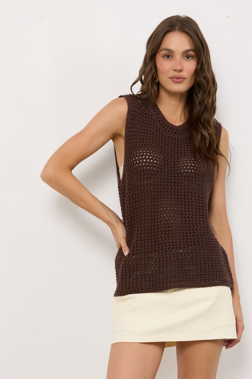 Noticed Brown Knit Top