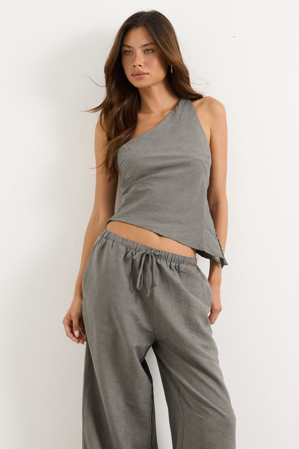 Trinity &amp; Bryce Grey Blue Stripe Top