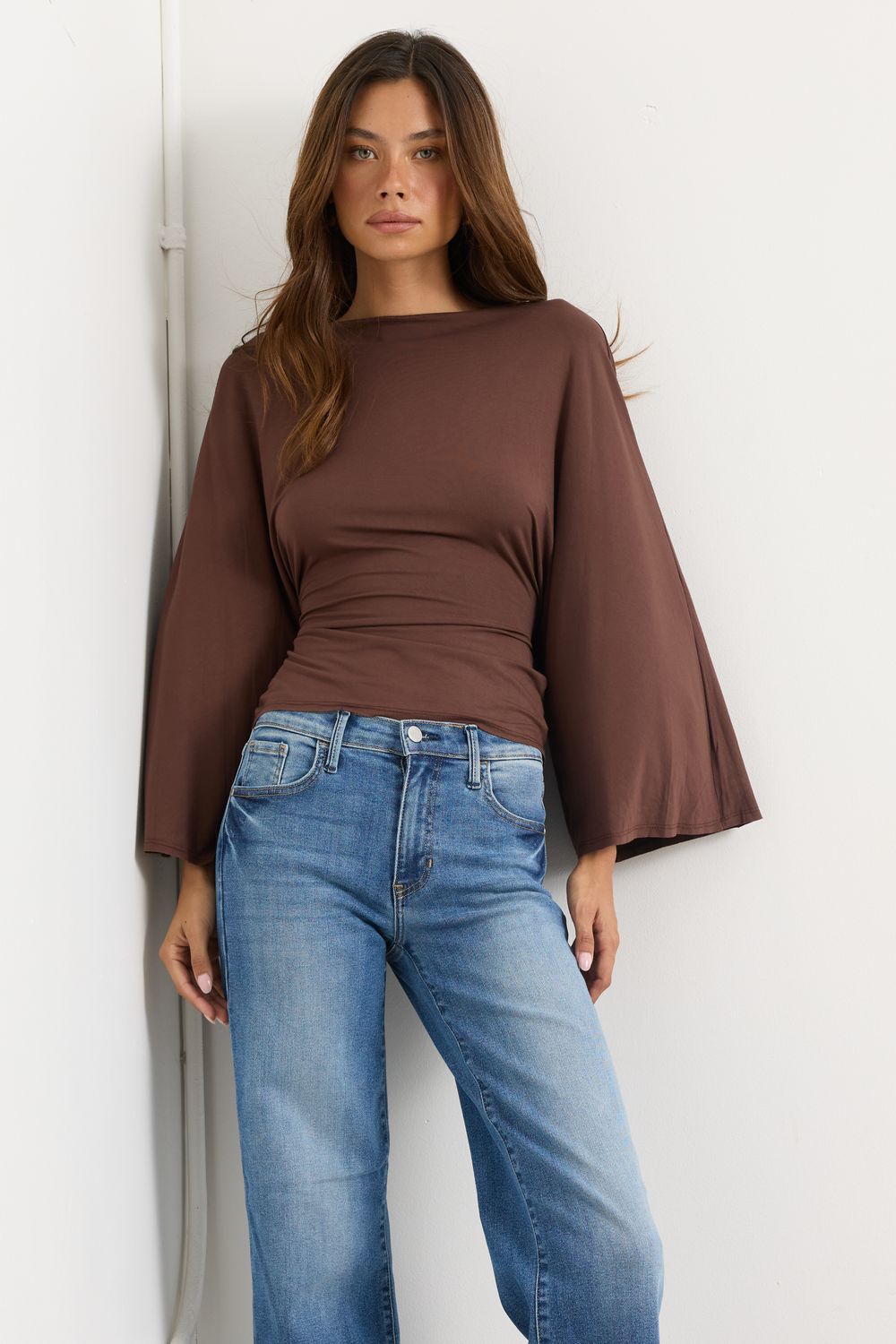 Stephanie Chocolate Brown Top