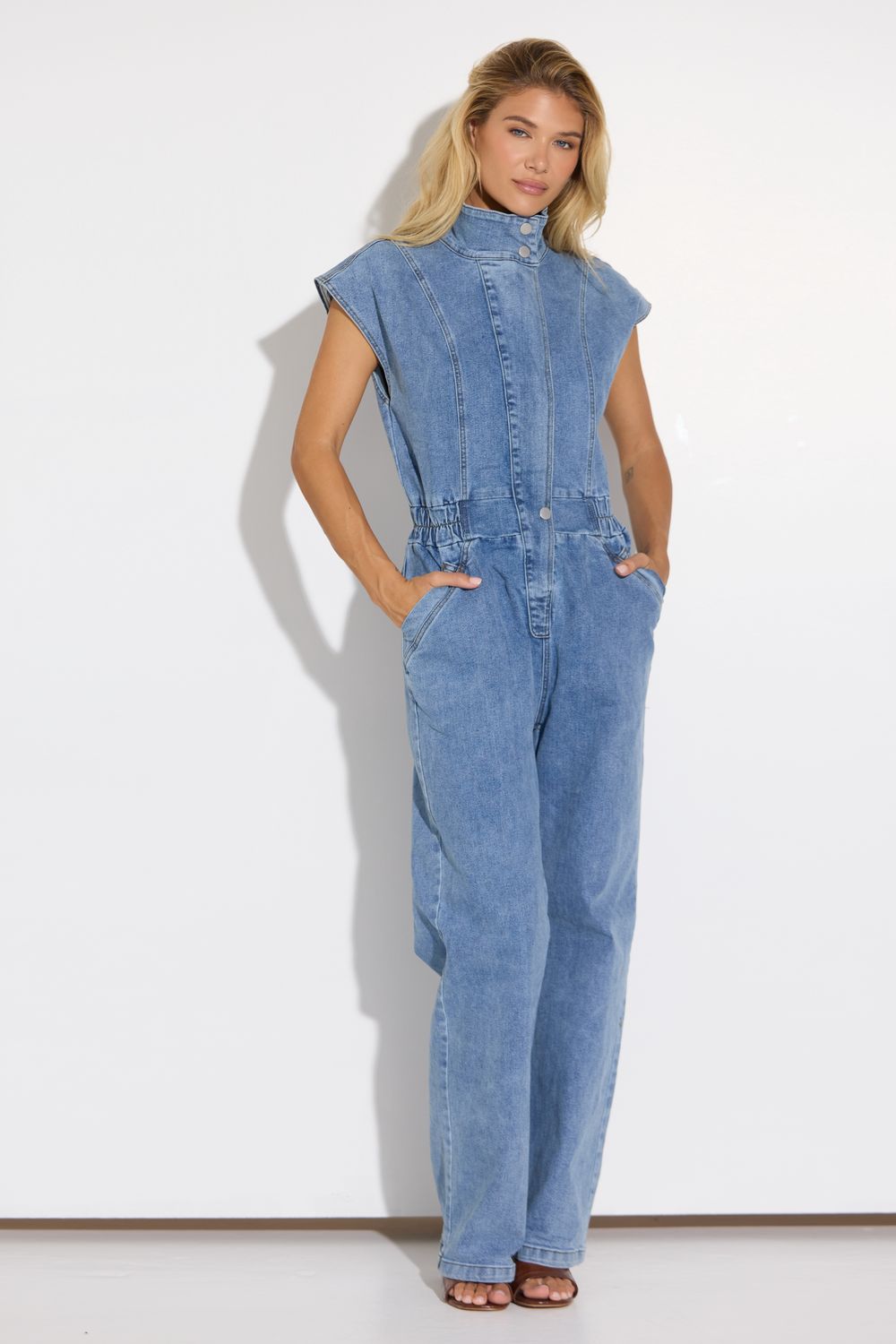 I'm Painting Your House Medium Denim Jumpsuit