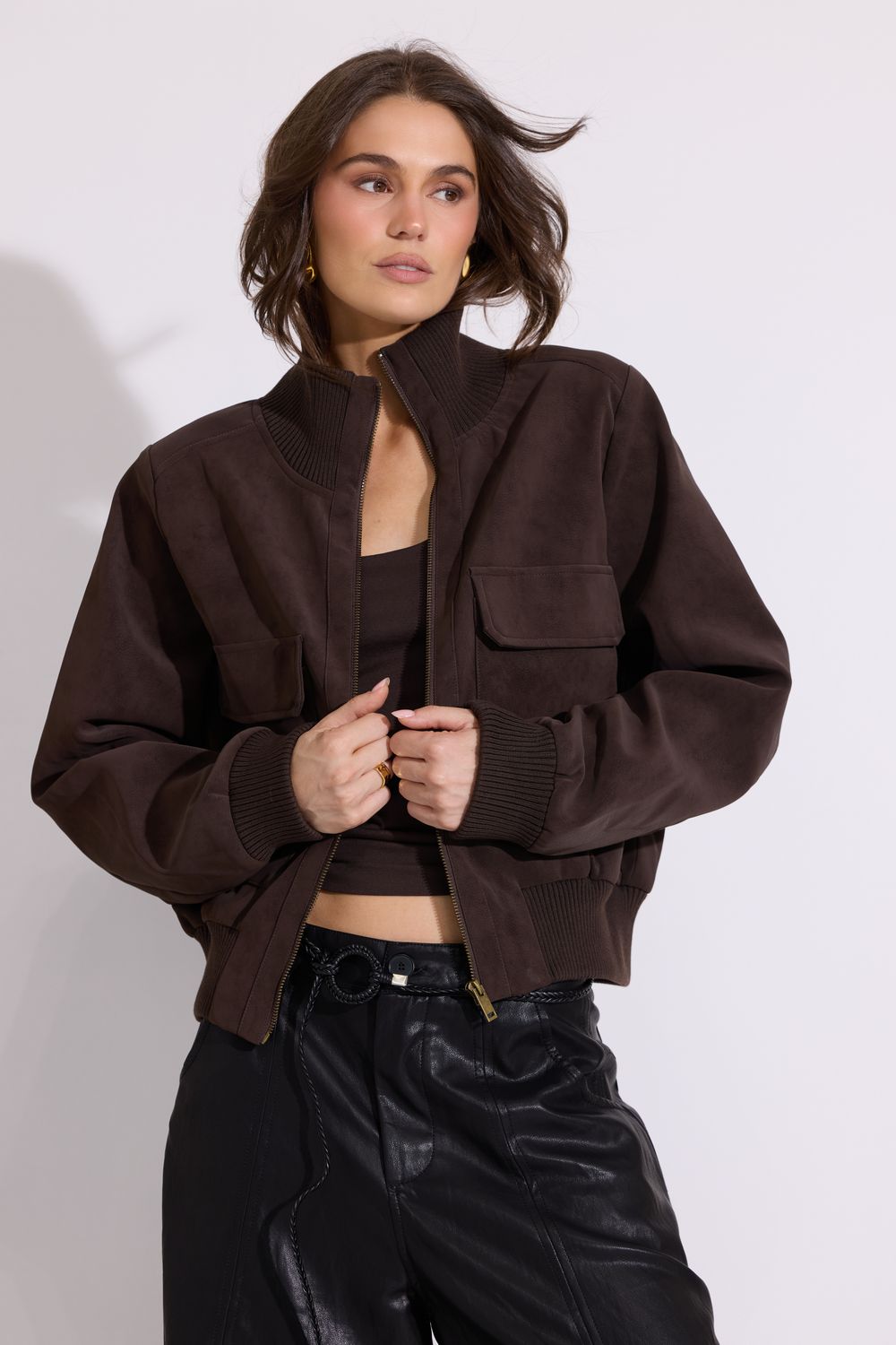 You're Suffocating Me Brown Jacket