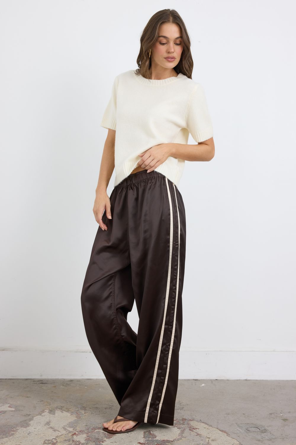 Brenda Brown Beige Pants