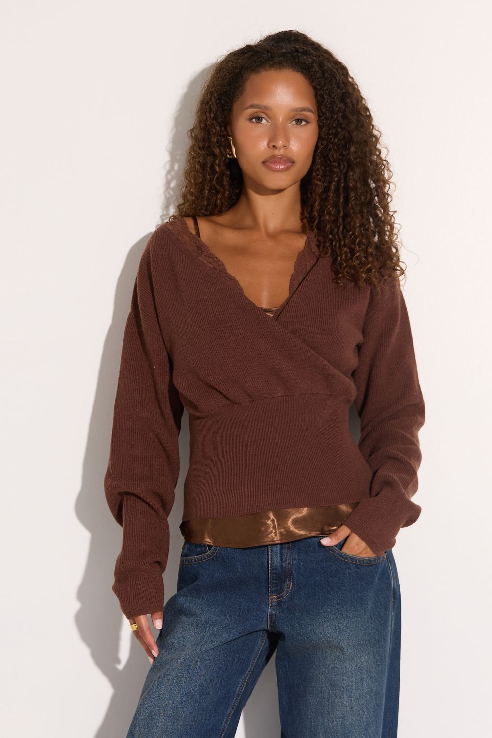 Kristan McCoy Brown Knit Top