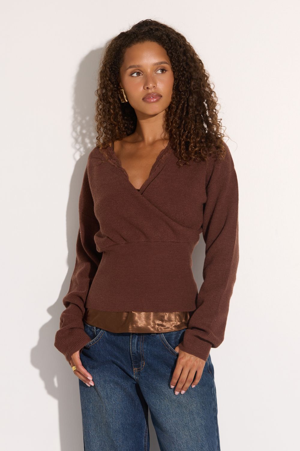Kristan McCoy Brown Knit Top