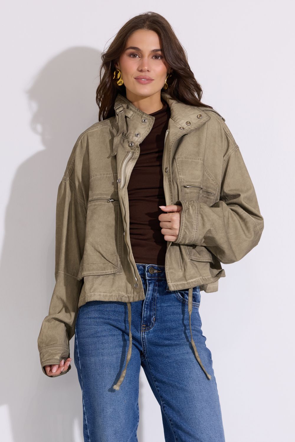 Let's Go to The Army Navy Store Washed Khaki Jacket