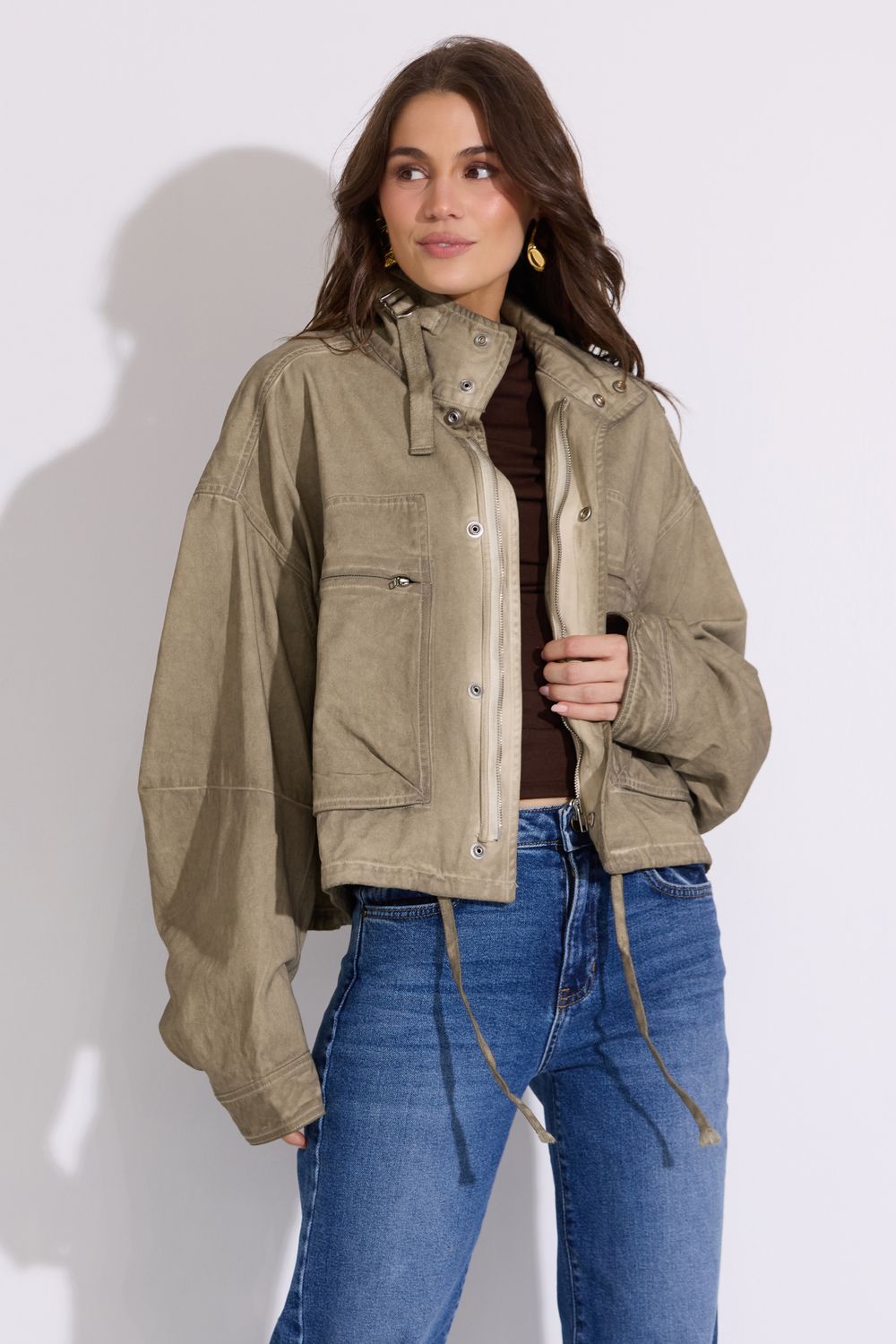 Let's Go to The Army Navy Store Washed Khaki Jacket
