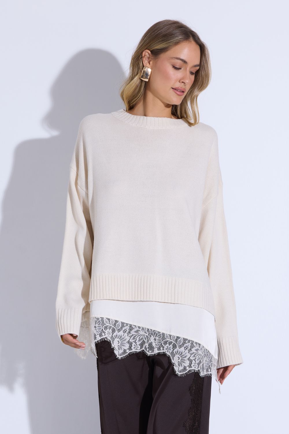 Kravitz Cream Knit Top