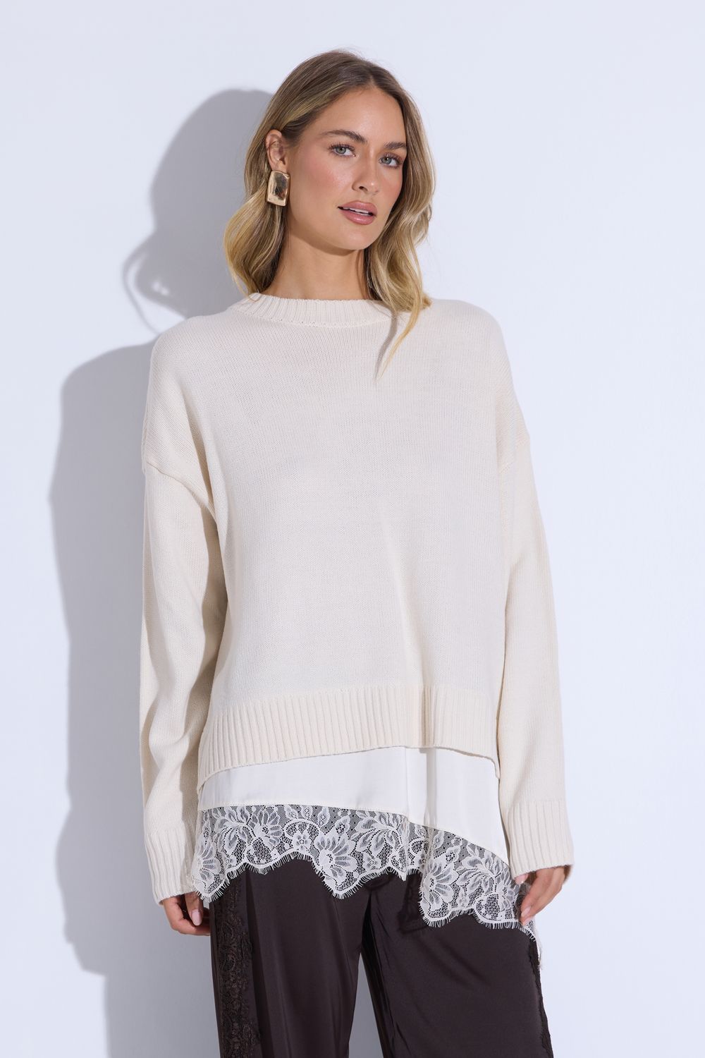 Kravitz Cream Knit Top