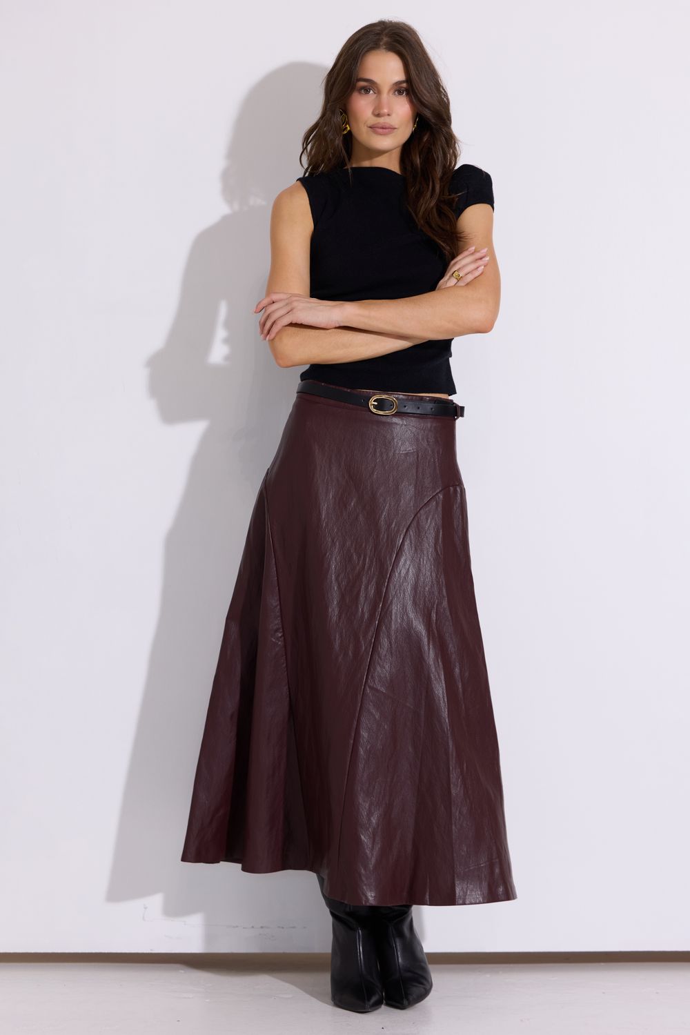 Logan Loves Turtles Maroon Skirt