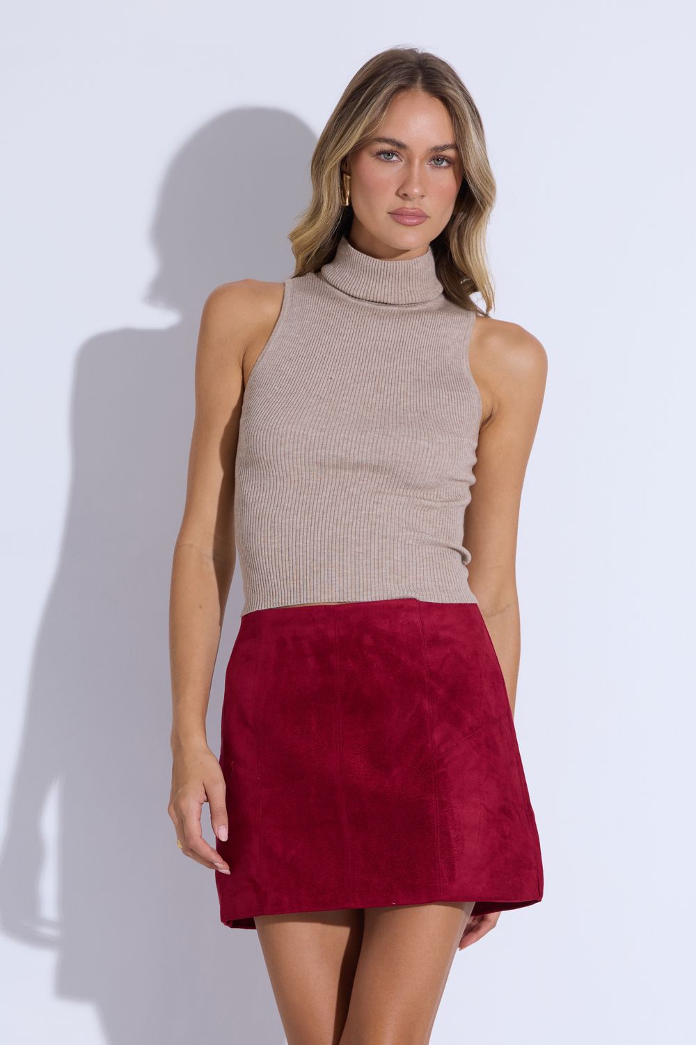 Going Through Changes Chili Red Skirt