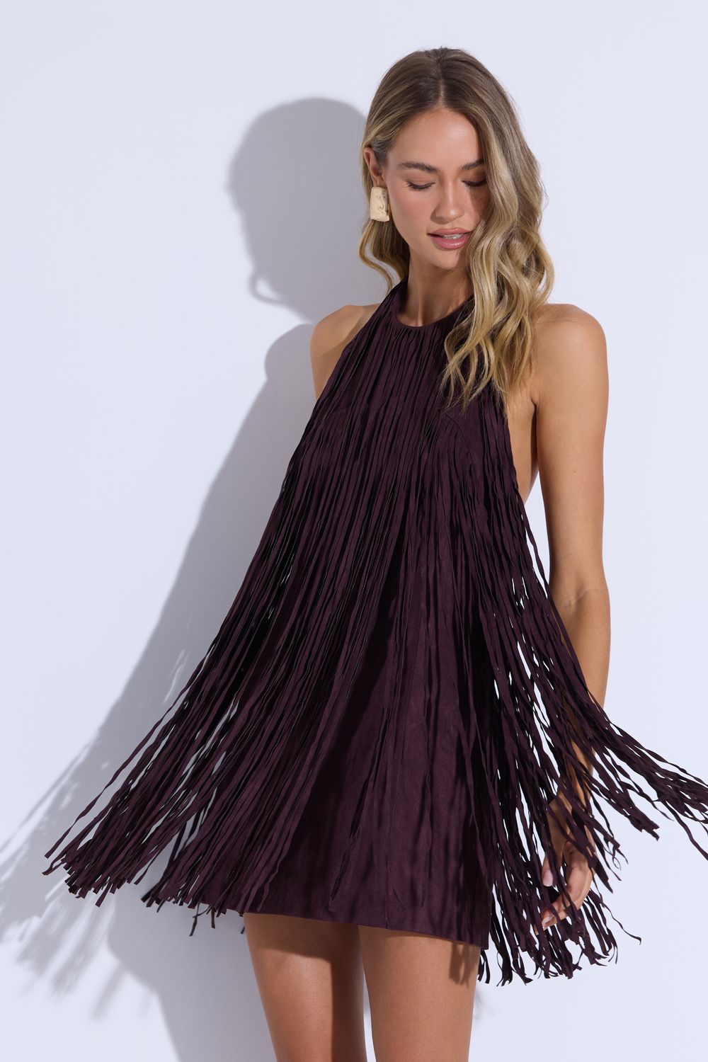 Cousin It Black Cherry Dress