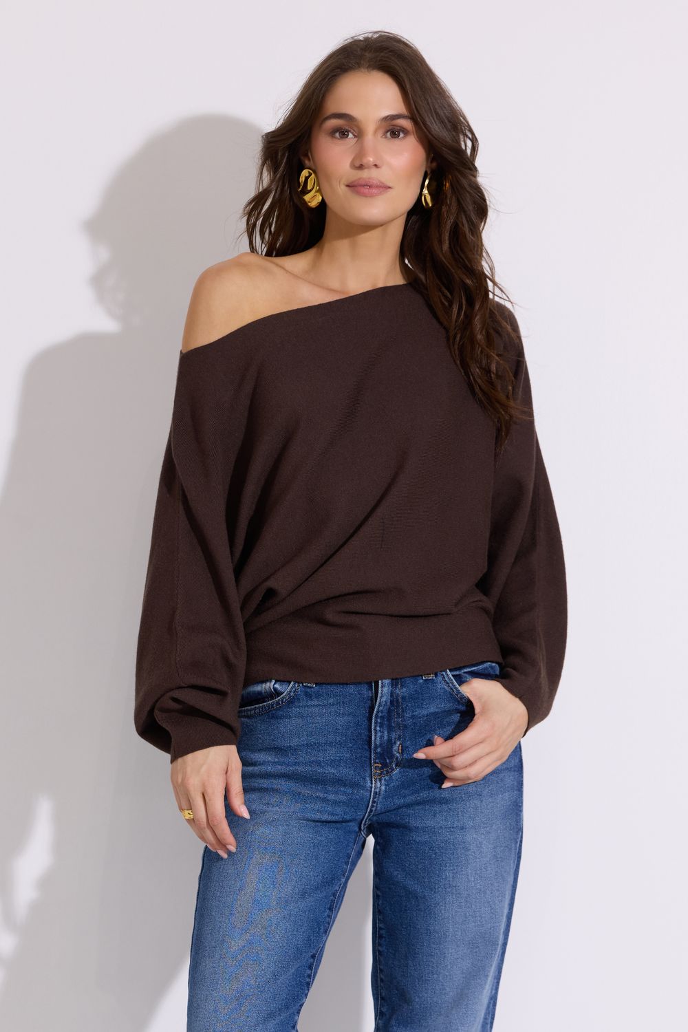 Nothing to Prove Coffee Knit Top