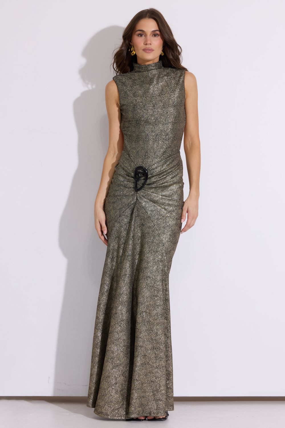 Flicker Black Gold Dress
