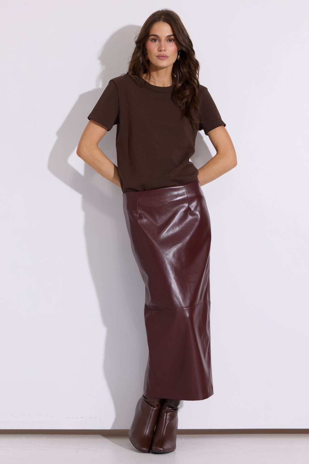 I Found Mine Red Brown Skirt