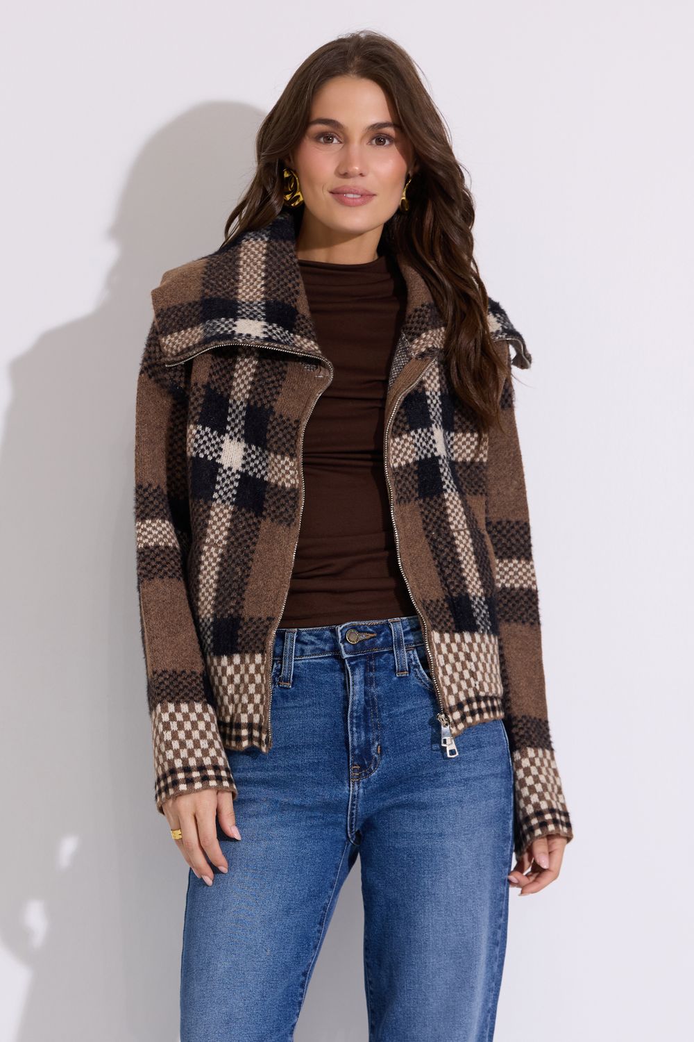 Evermore Brown Combo Jacket