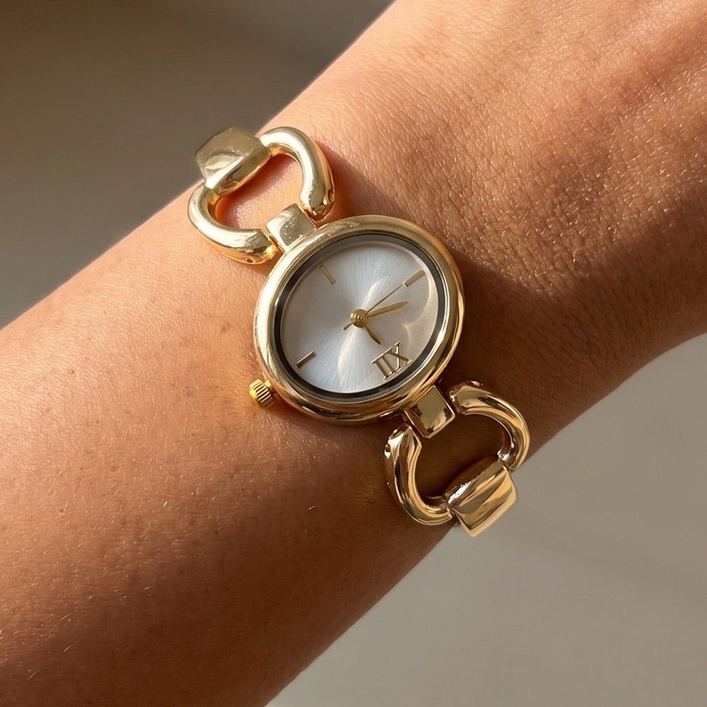 Val Gold White Watch (FINAL SALE)