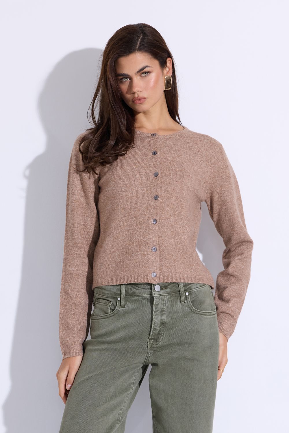 Meant To Be Mocha Knit Cardigan