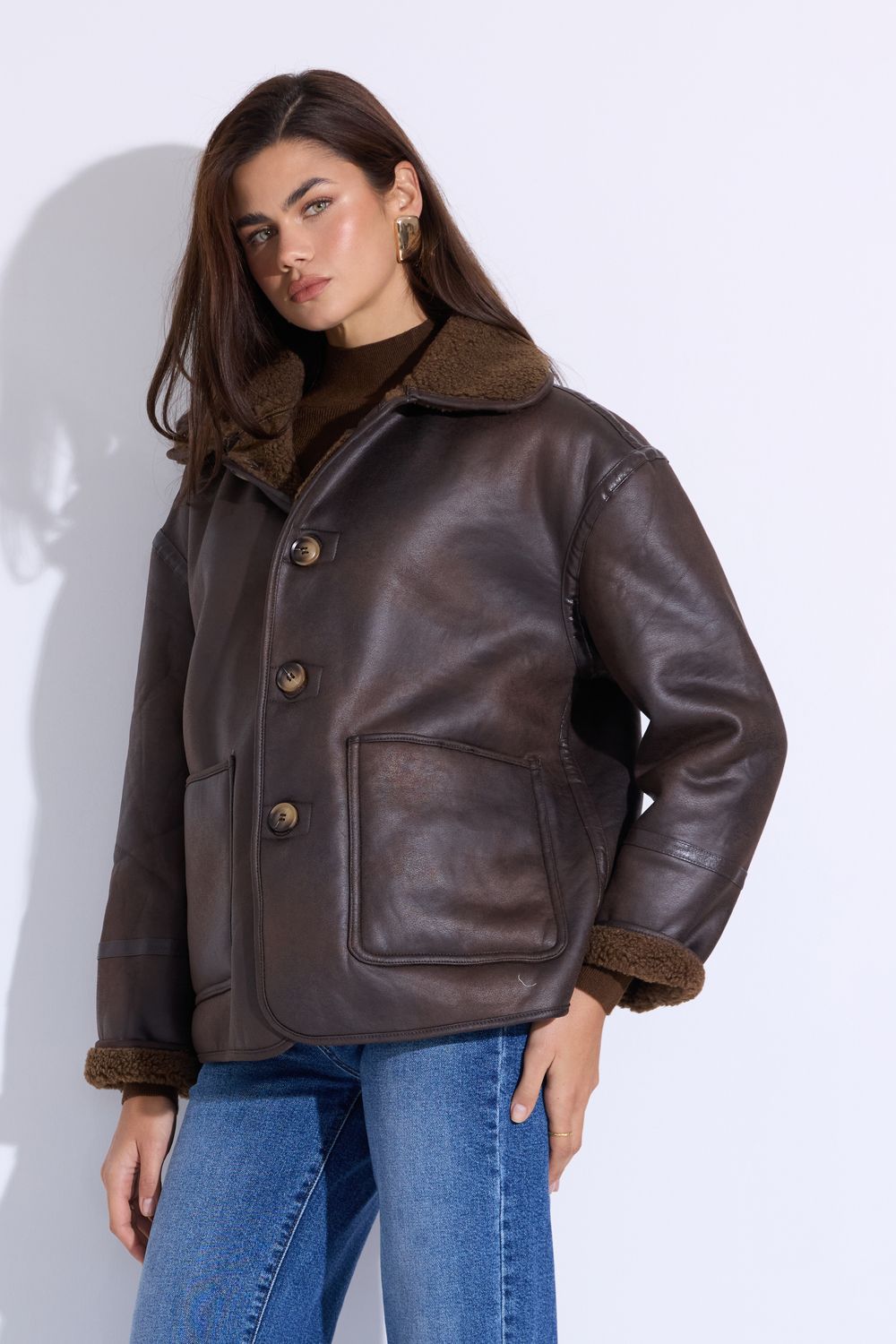 Upon The Hour Brown Jacket