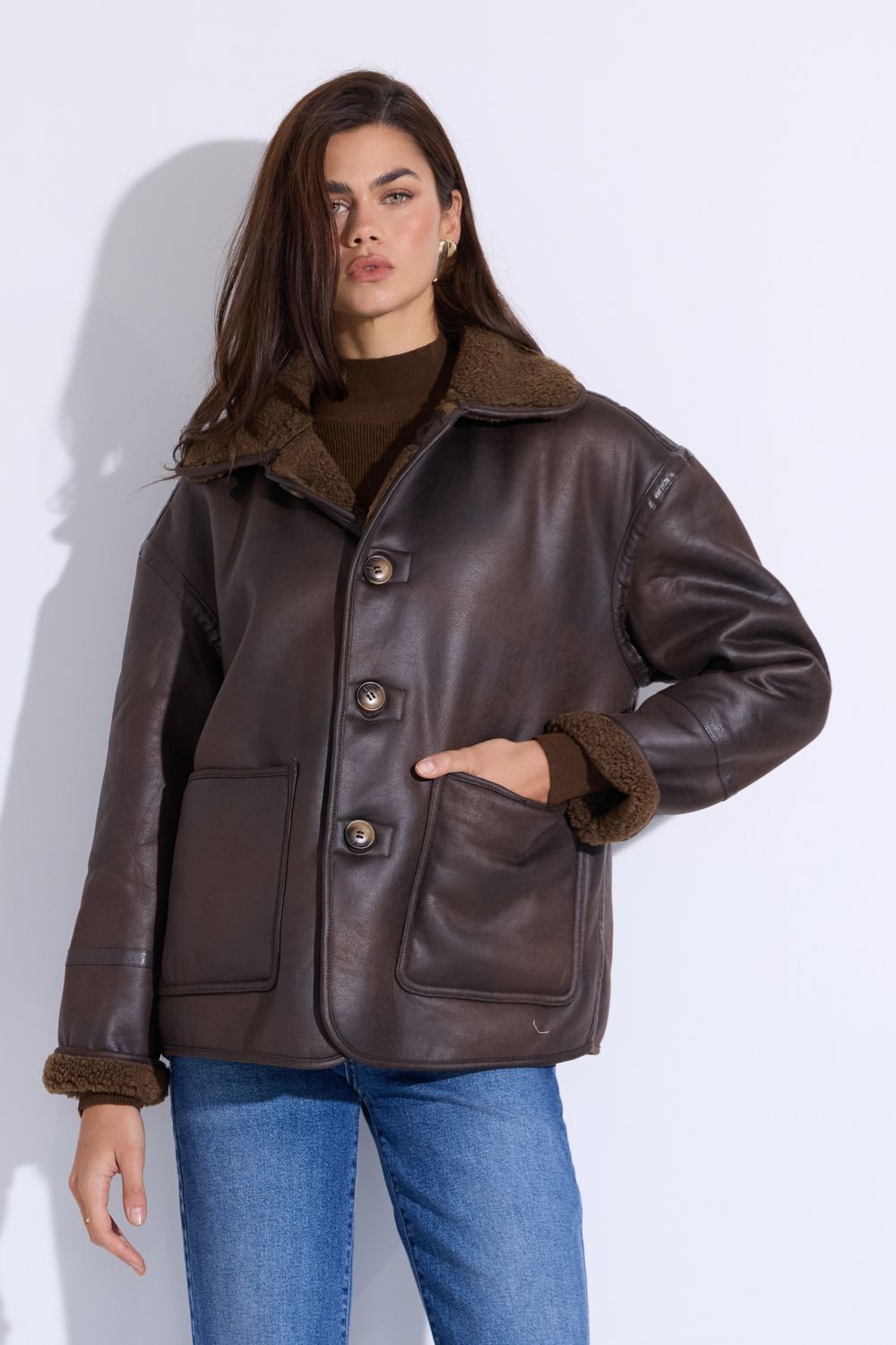 Upon The Hour Brown Jacket