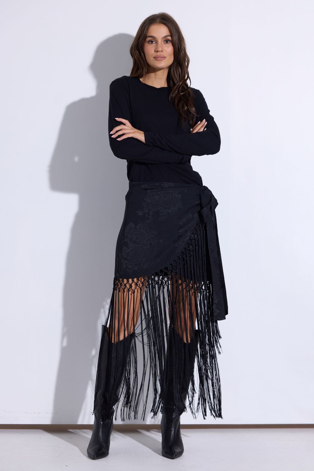 Stealing Hearts Black Skirt